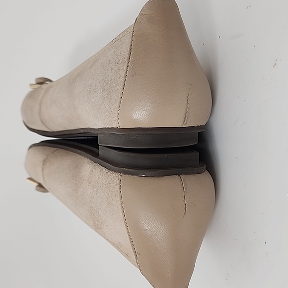 Vionic Minna Ballet Flat Beige Suede with Leather Toe and Heel Size 6 - Picture 9 of 14